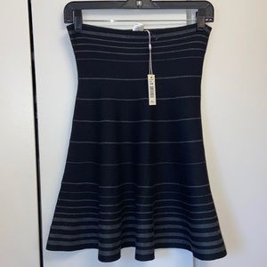 Max Studio Striped Pull on Skirt